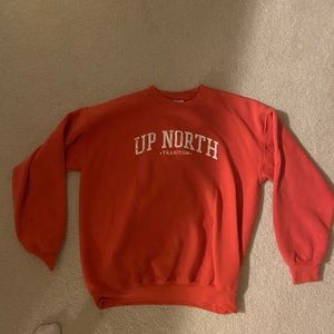 Up North oversized peach/ pink crew neck